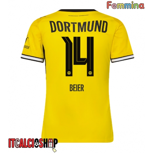 Borussia Dortmund Maximilian Beier #14 Prima Maglia Femmina 2026-27 Manica Corta